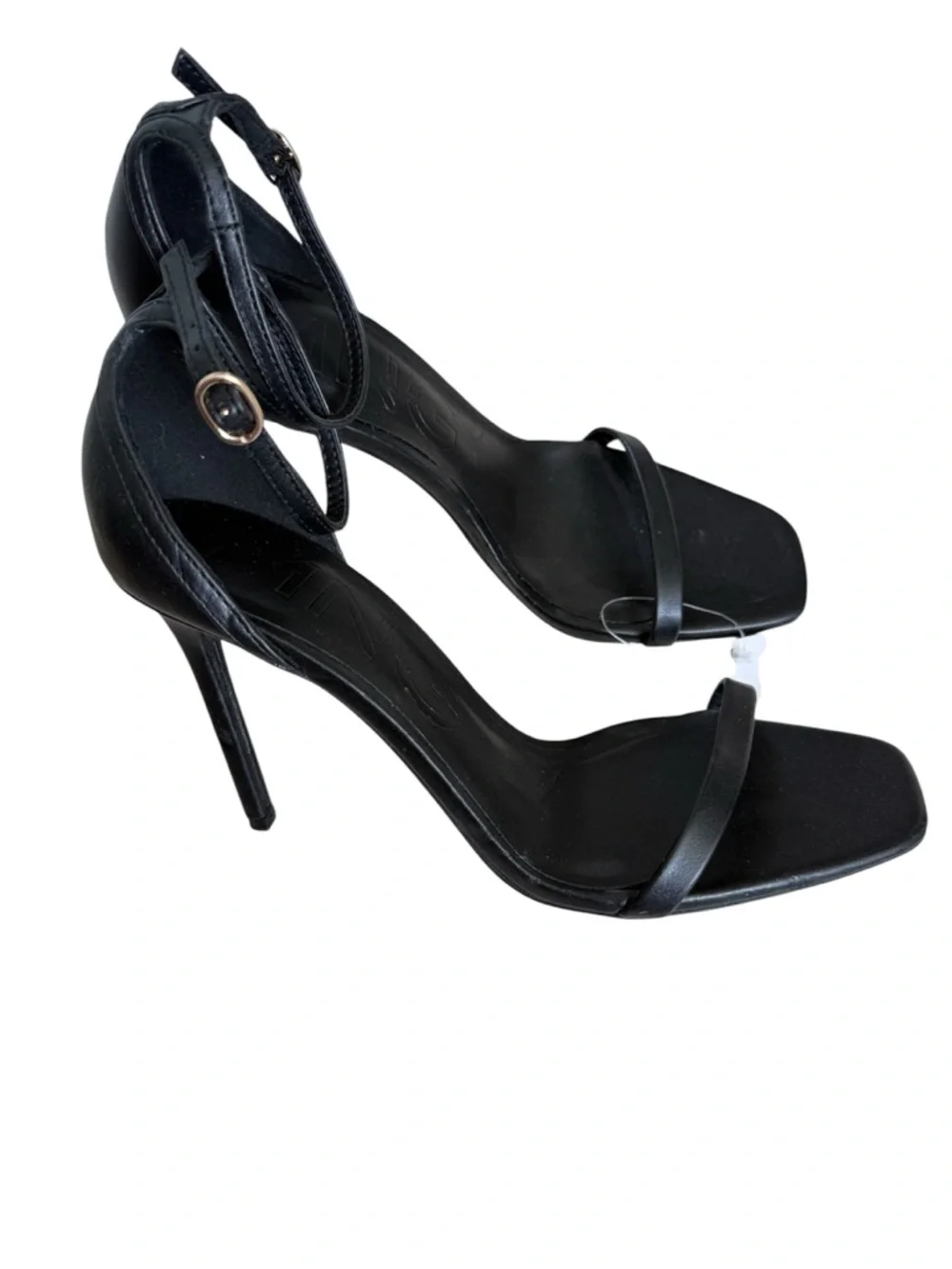 New! Mango Strappy Black Heeled Sandals 39(8)